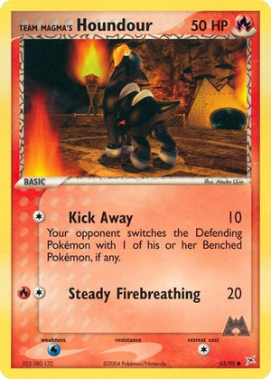 Pokemon TCG - EX Team Magma vs Team Aqua - Team Magma's Houndour - 63/95