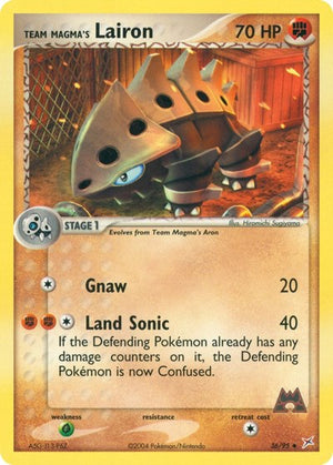 Pokemon TCG - EX Team Magma vs Team Aqua - Team Magma's Lairon - 36/95 - Reverse Holofoil