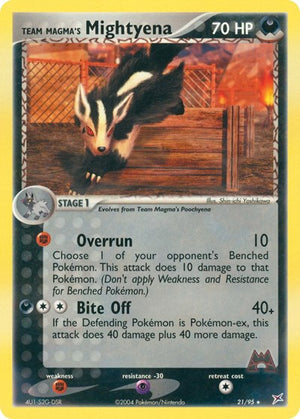 Pokemon TCG - EX Team Magma vs Team Aqua - Team Magma's Mightyena - 21/95