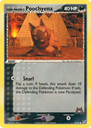 Pokemon TCG - EX Team Magma vs Team Aqua - Team Magma's Poochyena - 65/95 - Reverse Holofoil