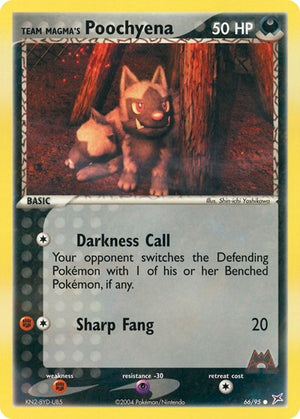 Pokemon TCG - EX Team Magma vs Team Aqua - Team Magma's Poochyena - 66/95 - Reverse Holofoil