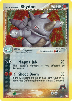 Pokemon TCG - EX Team Magma vs Team Aqua - Team Magma's Rhydon - 11/95 - Holofoil