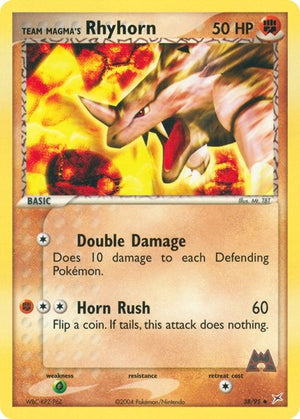 Pokemon TCG - EX Team Magma vs Team Aqua - Team Magma's Rhyhorn - 38/95 - Reverse Holofoil