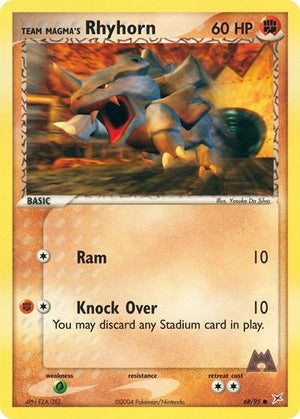 Pokemon TCG - EX Team Magma vs Team Aqua - Team Magma's Rhyhorn - 68/95