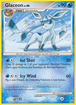 Pokemon TCG - Majestic Dawn - Glaceon - 20/100 - Reverse Holofoil