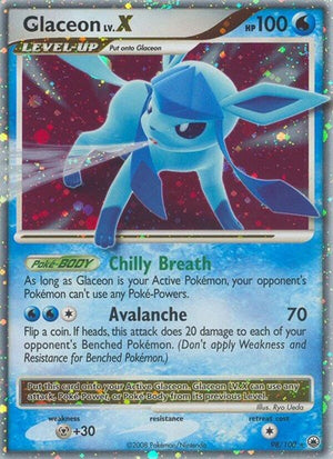 Pokemon TCG - Majestic Dawn - Glaceon LV.X - 98/100 - Holofoil