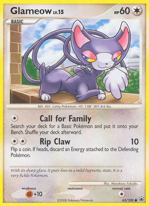 Pokemon TCG - Majestic Dawn - Glameow - 65/100 - Reverse Holofoil