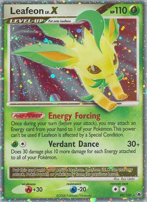 Pokemon TCG - Majestic Dawn - Leafeon LV.X - 99/100 - Holofoil