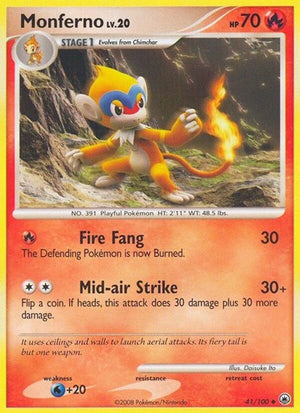 Pokemon TCG - Majestic Dawn - Monferno - 41/100 - Reverse Holofoil