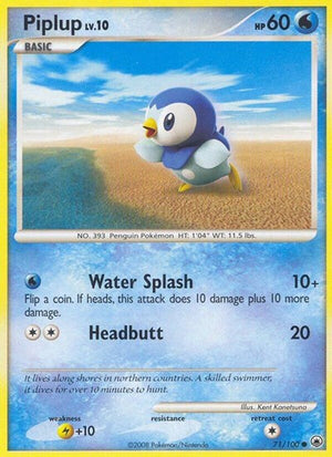 Pokemon TCG - Majestic Dawn - Piplup - 71/100 - Reverse Holofoil
