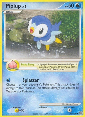 Pokemon TCG - Majestic Dawn - Piplup - 72/100 - Reverse Holofoil