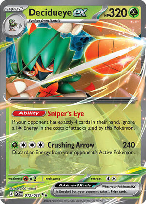 Pokemon TCG - ME03: Perfect Order - Decidueye ex - 012/088 - Holofoil