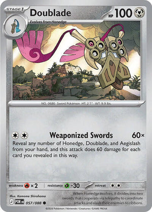 Pokemon TCG - ME03: Perfect Order - Doublade - 057/088 - Reverse Holofoil