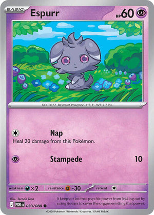 Pokemon TCG - ME03: Perfect Order - Espurr - 033/088