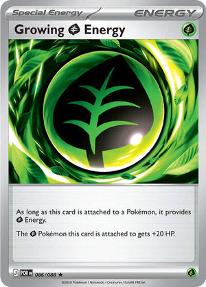 Pokemon TCG - ME03: Perfect Order - Growing Grass Energy - 086/088 - Reverse Holofoil