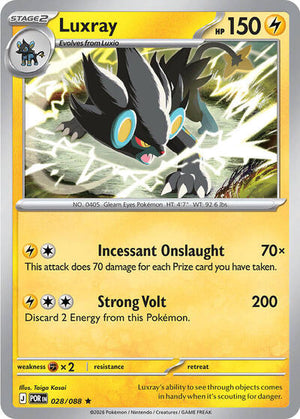 Pokemon TCG - ME03: Perfect Order - Luxray - 028/088 - Reverse Holofoil