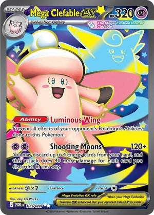 Pokemon TCG - ME03: Perfect Order - Mega Clefable ex - 103/088 - Holofoil