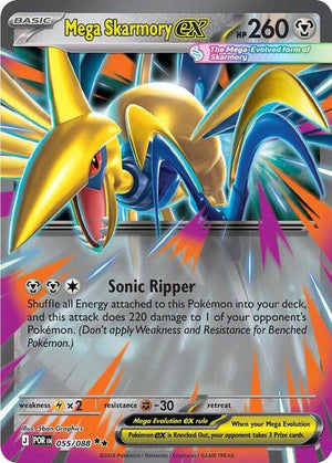 Pokemon TCG - ME03: Perfect Order - Mega Skarmory ex - 055/088 - Holofoil