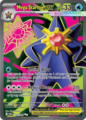 Pokemon TCG - ME03: Perfect Order - Mega Starmie ex - 102/088 - Holofoil