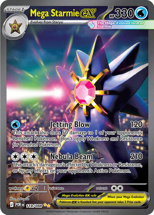 Pokemon TCG - ME03: Perfect Order - Mega Starmie ex - 118/088 - Holofoil