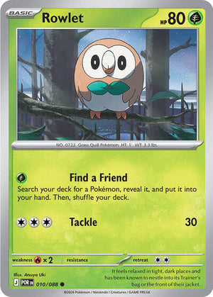 Pokemon TCG - ME03: Perfect Order - Rowlet - 010/088 - Reverse Holofoil