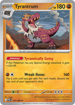 Pokemon TCG - ME03: Perfect Order - Tyrantrum - 045/088 - Holofoil