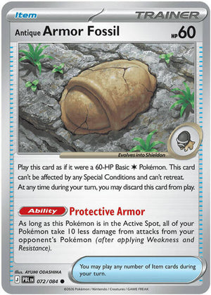 Pokemon TCG - ME05: Pitch Black - Antique Armor Fossil - 072/084 - Reverse Holofoil