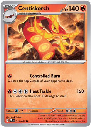 Pokemon TCG - ME05: Pitch Black - Centiskorch - 010/084 - Reverse Holofoil