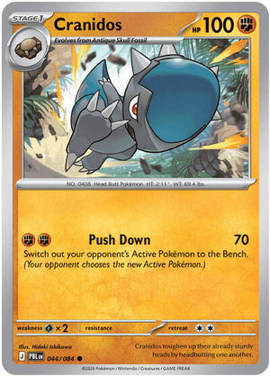 Pokemon TCG - ME05: Pitch Black - Cranidos - 044/084