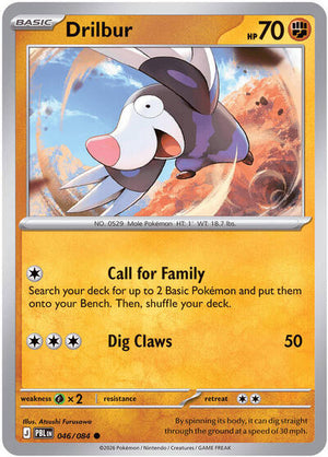 Pokemon TCG - ME05: Pitch Black - Drilbur - 046/084