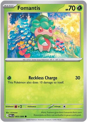 Pokemon TCG - ME05: Pitch Black - Fomantis - 003/084 - Reverse Holofoil
