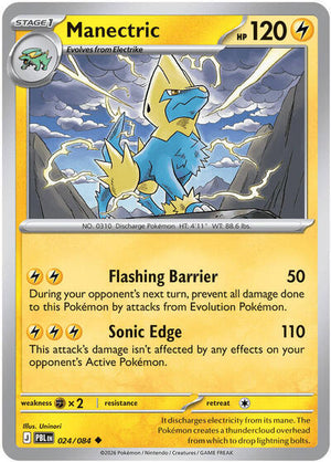 Pokemon TCG - ME05: Pitch Black - Manectric - 024/084