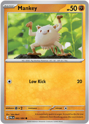 Pokemon TCG - ME05: Pitch Black - Mankey - 042/084 - Reverse Holofoil