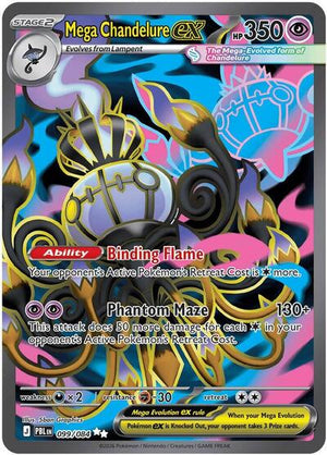 Pokemon TCG - ME05: Pitch Black - Mega Chandelure ex - 099/084 - Holofoil