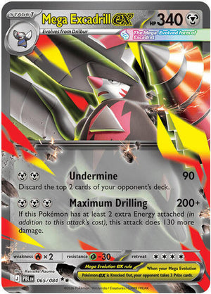 Pokemon TCG - ME05: Pitch Black - Mega Excadrill ex - 065/084 - Holofoil