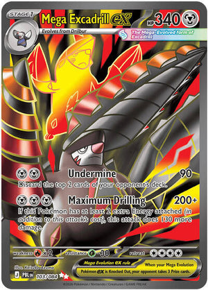 Pokemon TCG - ME05: Pitch Black - Mega Excadrill ex - 103/084 - Holofoil