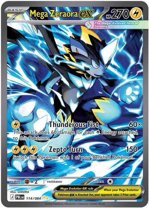 Pokemon TCG - ME05: Pitch Black - Mega Zeraora ex - 114/084
