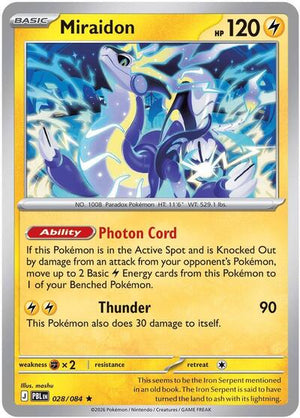 Pokemon TCG - ME05: Pitch Black - Miraidon - 028/084 - Holofoil