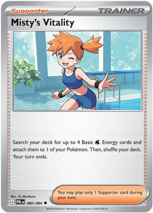 Pokemon TCG - ME05: Pitch Black - Misty's Vitality - 080/084