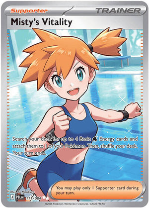 Pokemon TCG - ME05: Pitch Black - Misty's Vitality - 111/084 - Holofoil