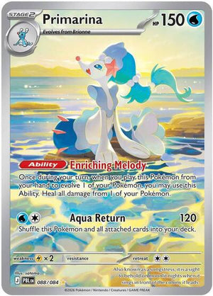 Pokemon TCG - ME05: Pitch Black - Primarina - 088/084 - Holofoil