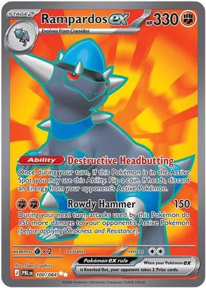 Pokemon TCG - ME05: Pitch Black - Rampardos ex - 100/084 - Holofoil
