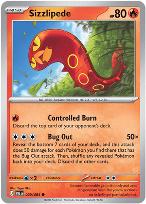 Pokemon TCG - ME05: Pitch Black - Sizzlipede - 009/084