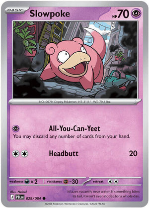 Pokemon TCG - ME05: Pitch Black - Slowpoke - 029/084