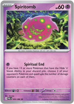 Pokemon TCG - ME05: Pitch Black - Spiritomb - 035/084 - Reverse Holofoil