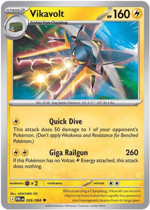 Pokemon TCG - ME05: Pitch Black - Vikavolt - 026/084 - Reverse Holofoil