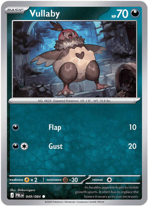 Pokemon TCG - ME05: Pitch Black - Vullaby - 049/084 - Reverse Holofoil