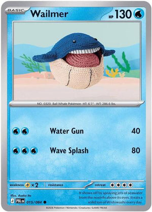 Pokemon TCG - ME05: Pitch Black - Wailmer - 015/084 - Reverse Holofoil