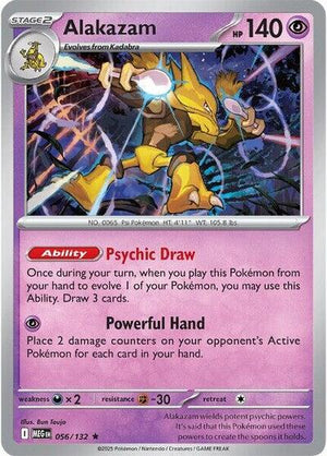 Pokemon TCG - ME01: Mega Evolution - Alakazam - 056/132 - Reverse Holofoil