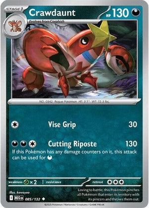 Pokemon TCG - ME01: Mega Evolution - Crawdaunt - 085/132